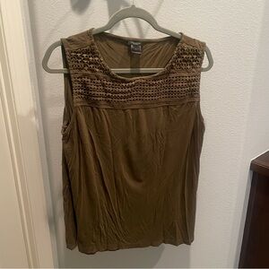 Ann Taylor Factory Olive Green Tank Top XL